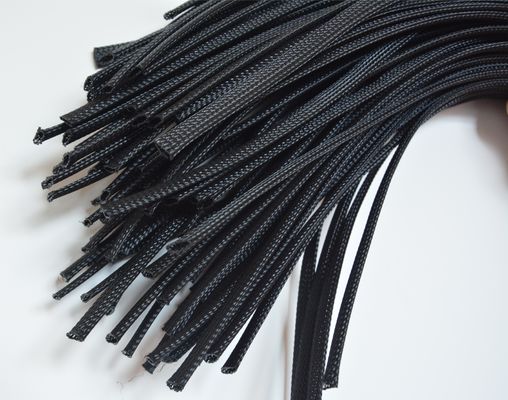 RoHS Polyolefin PET Expandable Braided Sleeving tahan aus