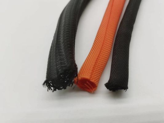 Ketahanan abrasi Self Wrapping Sleeve Pet Braided Sleeve ROHS UL