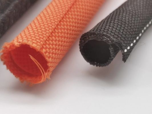 Self-extinguishing PET Wrap Around Braided Sleeving Cable Dilindungi Wire Harness Manajemen