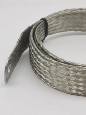 Flat Flexible Electrical Copper Braided Connectors Tahan suhu tinggi