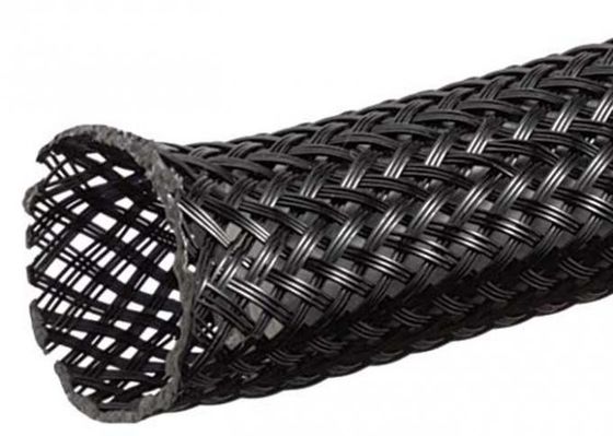 ISO9001 PET Expandable Braided Sleeve Self Extinguishing 60s