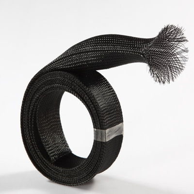 ISO9001 PET Expandable Braided Sleeve Self Extinguishing 60s