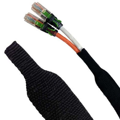Fleksibilitas Tinggi PET Expandable Braided Sleeve Resistance Abrasion
