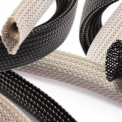UL RoHS Hitam PET Expandable Berlapis Sleeve Tahan Suhu Tinggi
