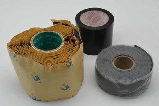 Tape Listrik Self-Adhesive Karet Silikon 6.3N/Cm Resistivitas Volume Tinggi