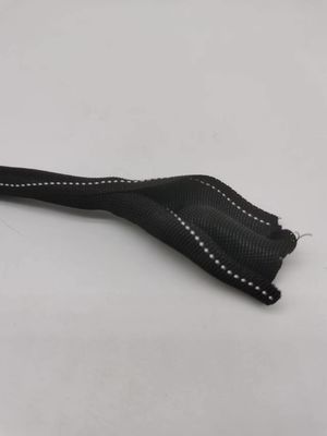 ROHS UL Self Wrapping Sleeve PET Braided Sleeve Untuk Perlindungan Kabel