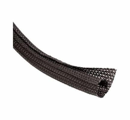 ROHS UL Self Wrapping Sleeve PET Braided Sleeve Untuk Perlindungan Kabel