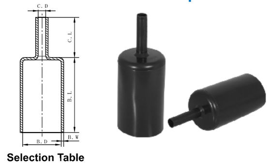 RoHS Terisolasi Panas Shrinkable Anode Caps Aksesoris Kabel Listrik