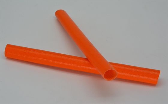 Isolasi Karet Silikon dilapisi Fiberglass Berliku Sleeve Slang Dan Kabel Pelindung Sleeve