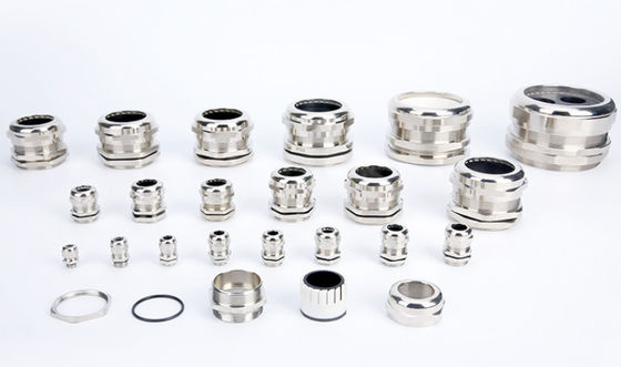 Nikel dilapisi kuningan kabel kelenjar IP68 Waterproof Connector