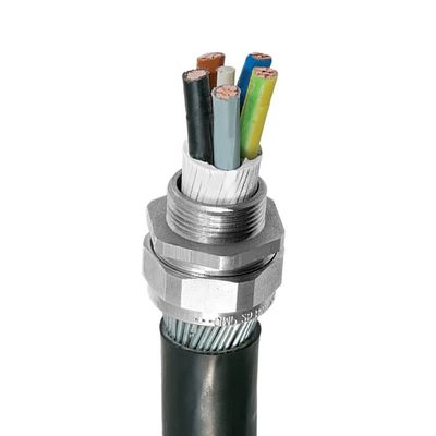 M10X1.5 ((3-6.5) Nikel dilapisi kuningan kabel kelenjar IP68 Waterproof Connector